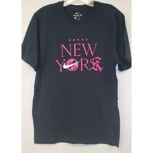 Nike Mens Small Black Pink New York City T Shirt EUC